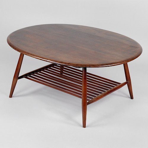 Stained Beech Coffee Table by L. Ercolani for Ercol