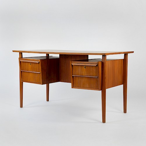 Freestanding Danish Teak Desk